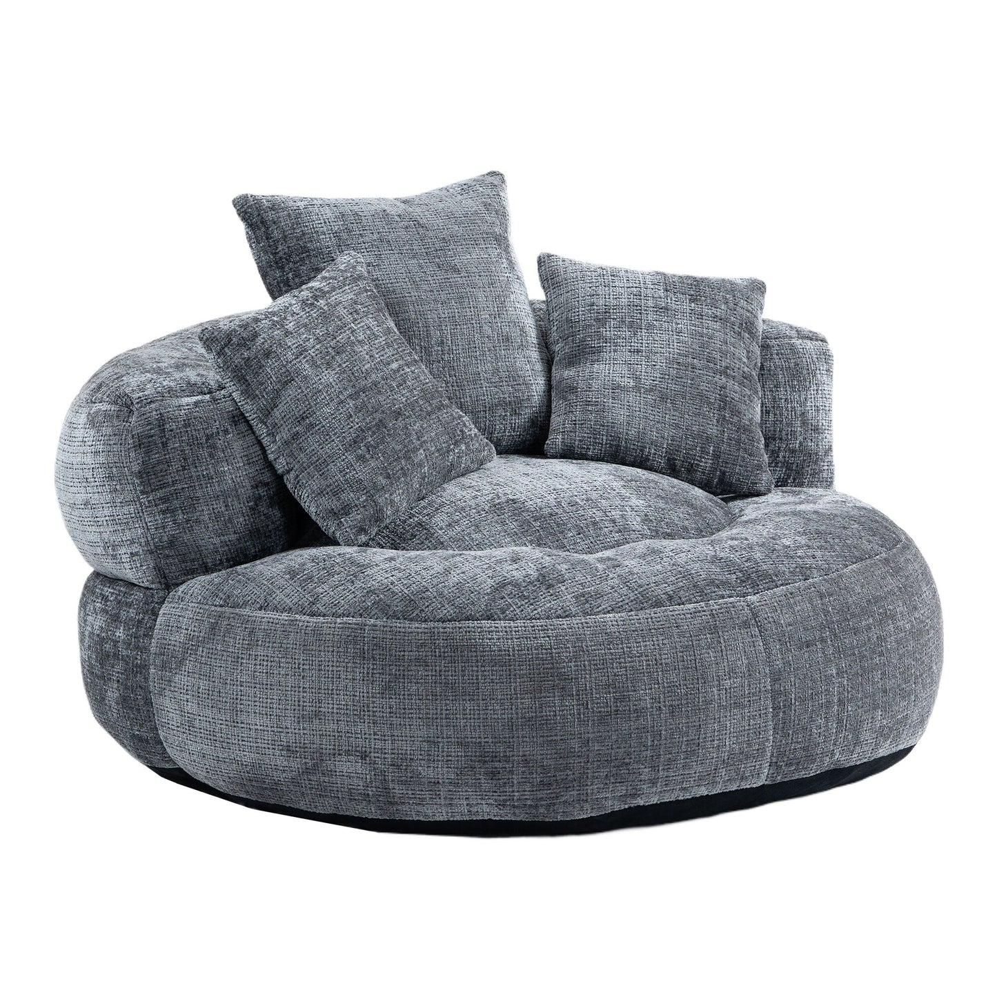 Lazy Sofa High Back Bean Bag Chair Couch With 3 Pillows