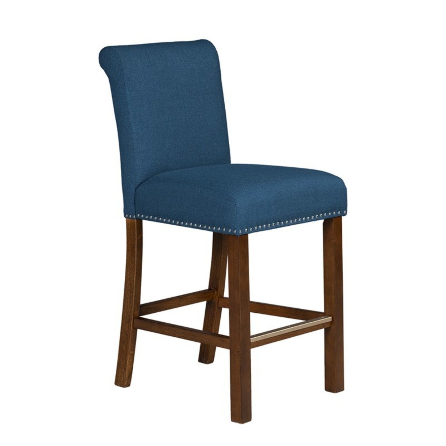 Upholstered Counter Stool With Nailhead Trim (Set of 2)