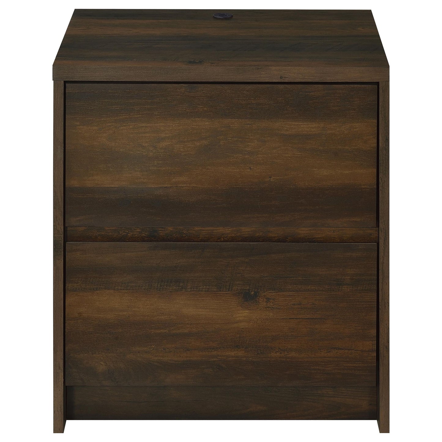 Transitional Nightstand With Dual USB Charging And Motion Sensor Light
