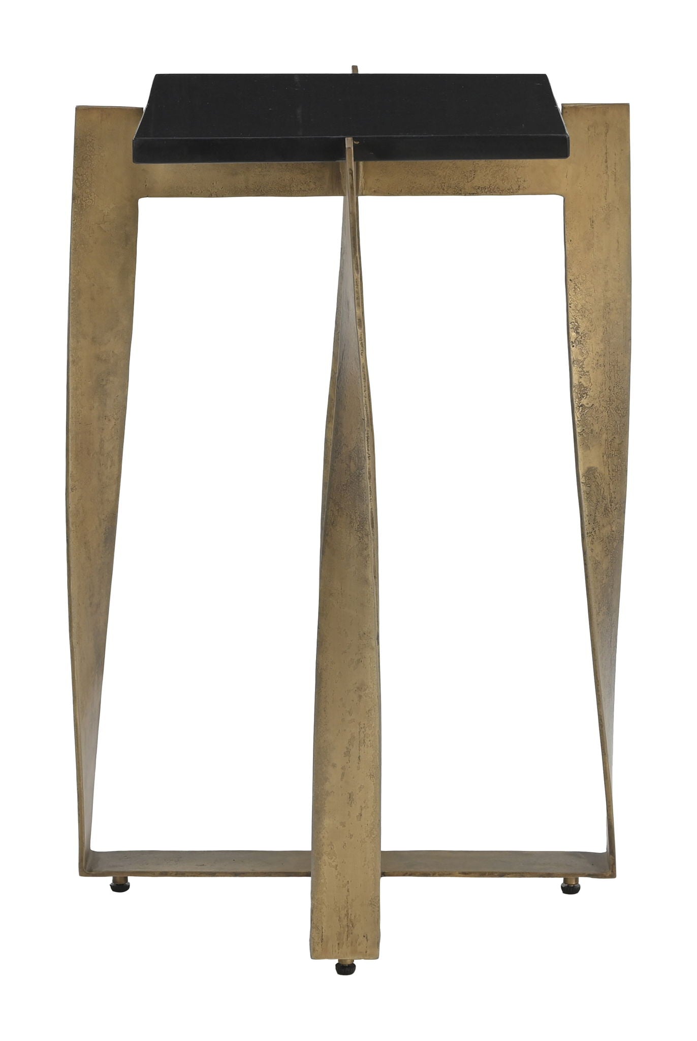 Noara - Accent Table - Black / Brass