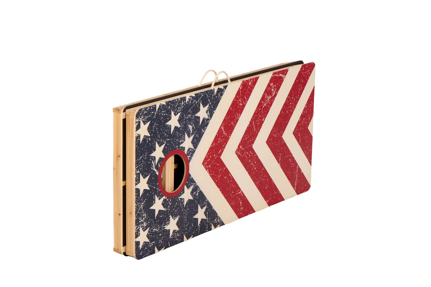 4X2 Ft Large Size Cornhole Board (Set of 2), Outdoor Game Board Set With 8 Bean Bags, Perfect For Lawn, Backyard, Beach, Park - Blue / White / Red
