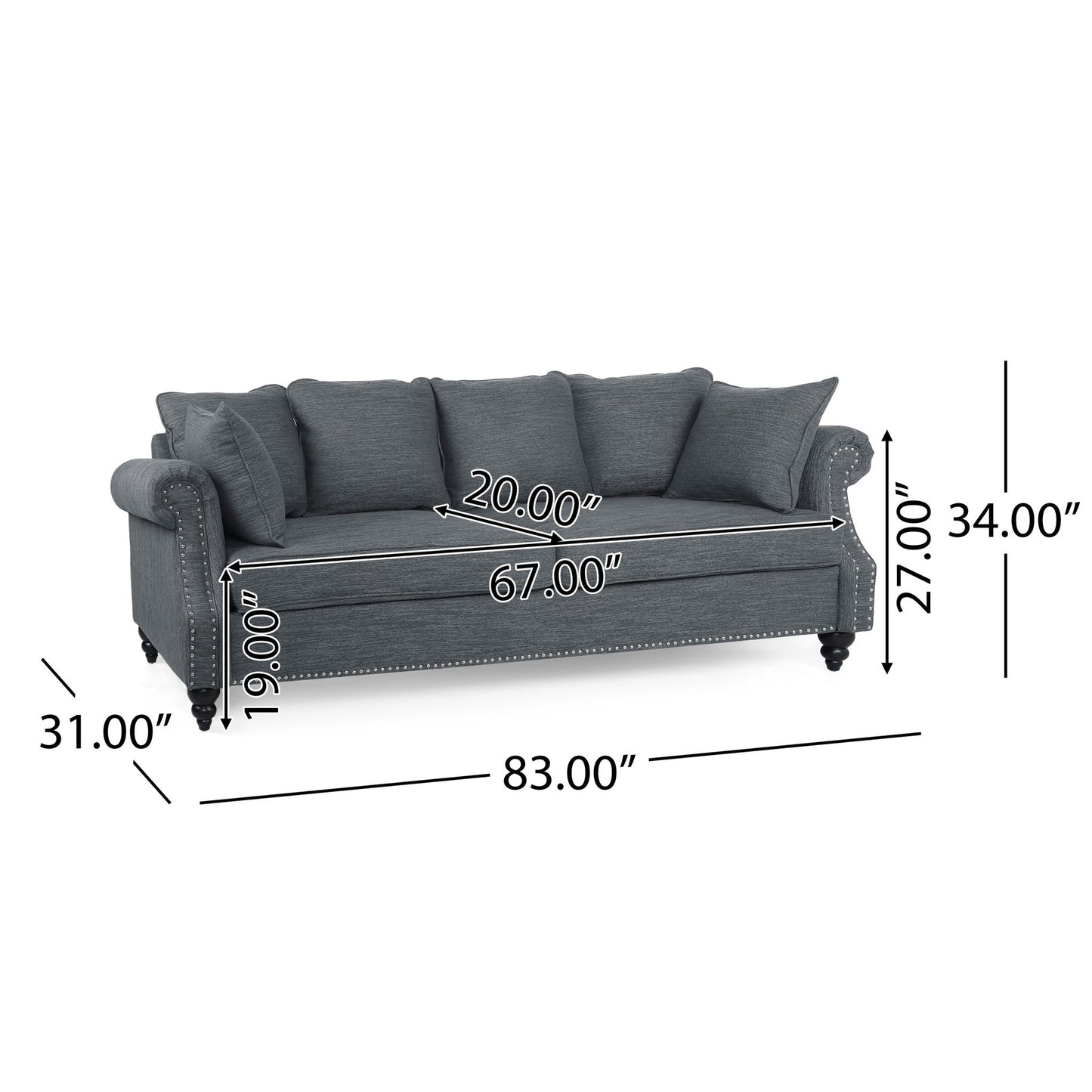 3 Seater Sofa With Elegant Design