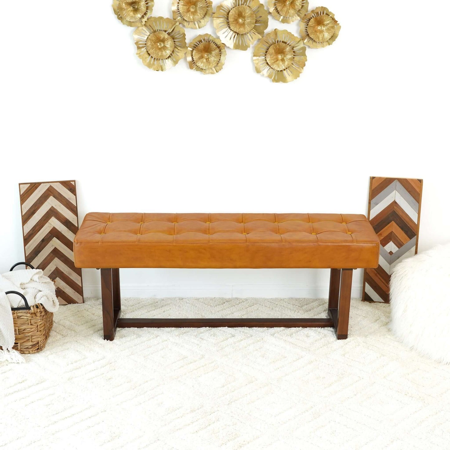 Cameron - Bench - Brown / Tan