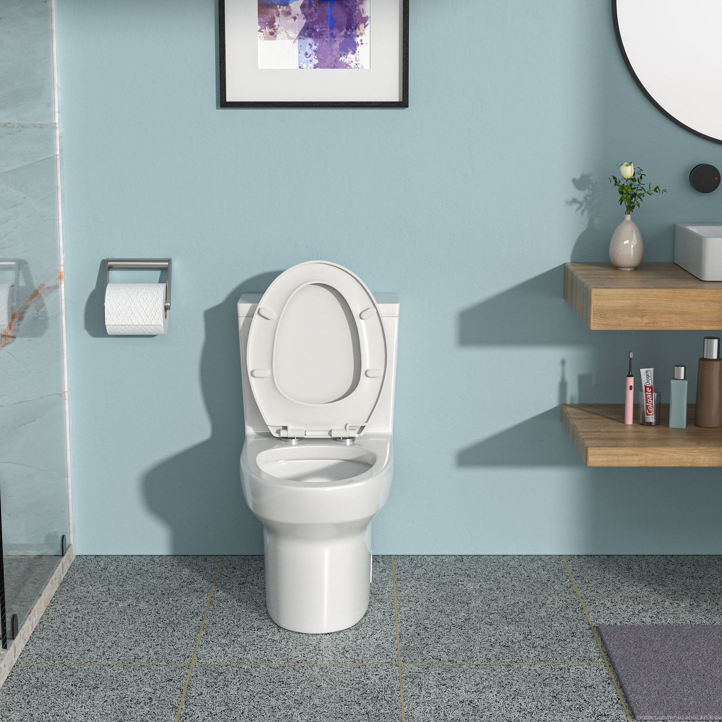 1 Piece Toilet & Dual Flush, Soft Closing Seat - White
