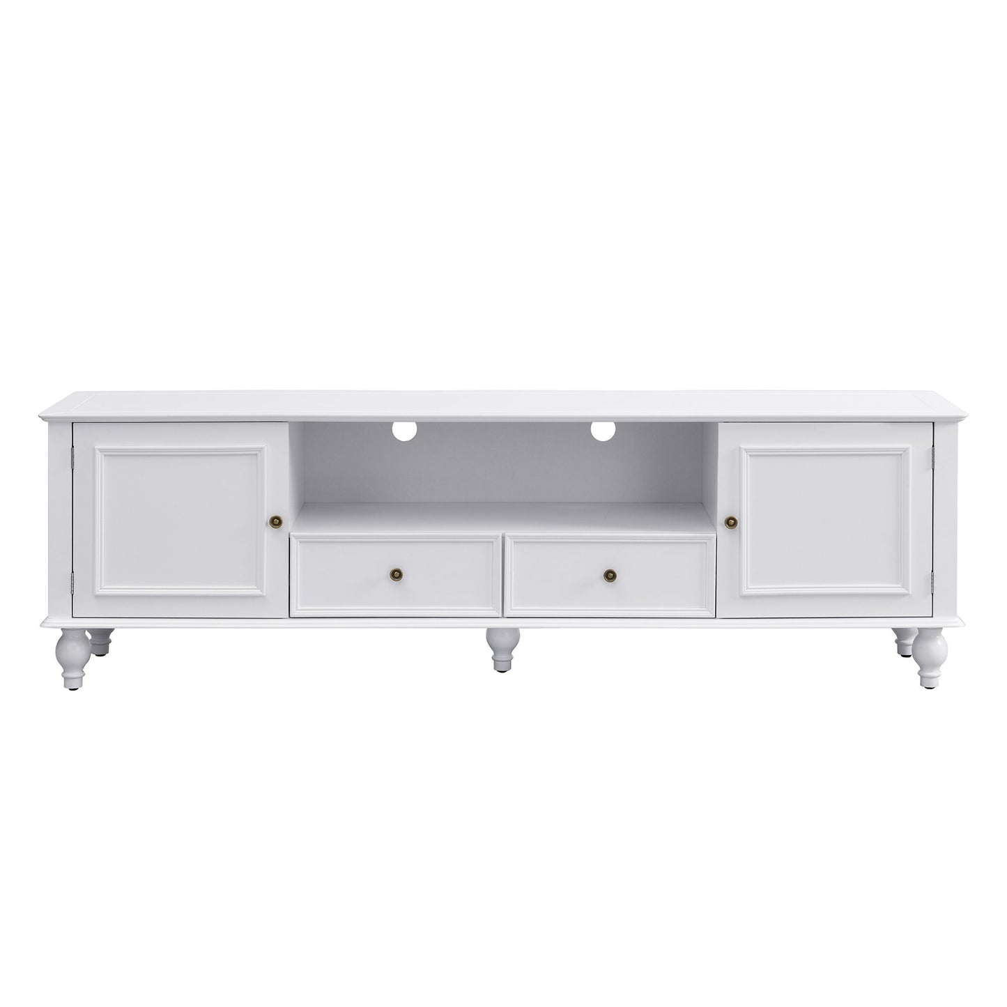 TV Stand For TVs Up To 80", Entertainment Center With Open Compartment