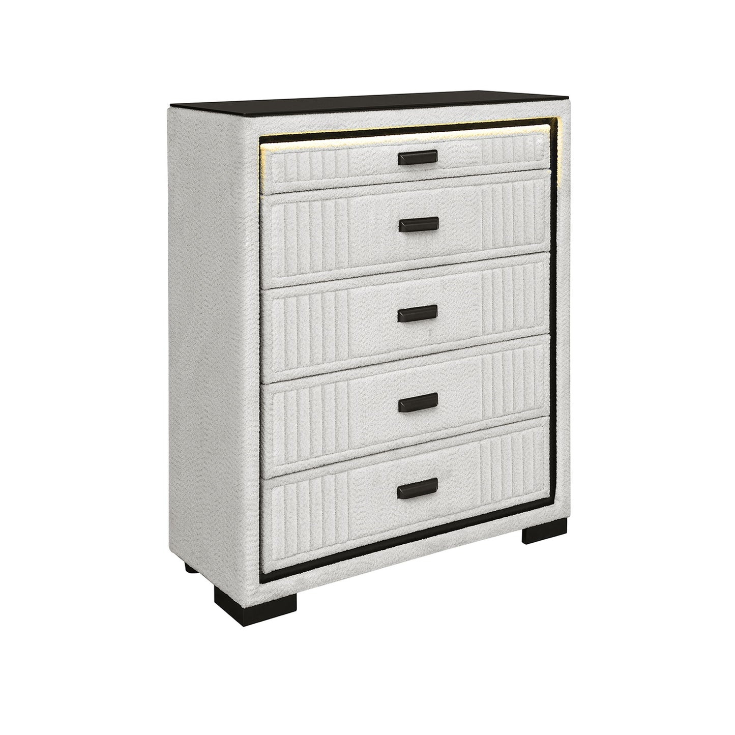 Isaiah - Upholstered Chest With LED Lighting