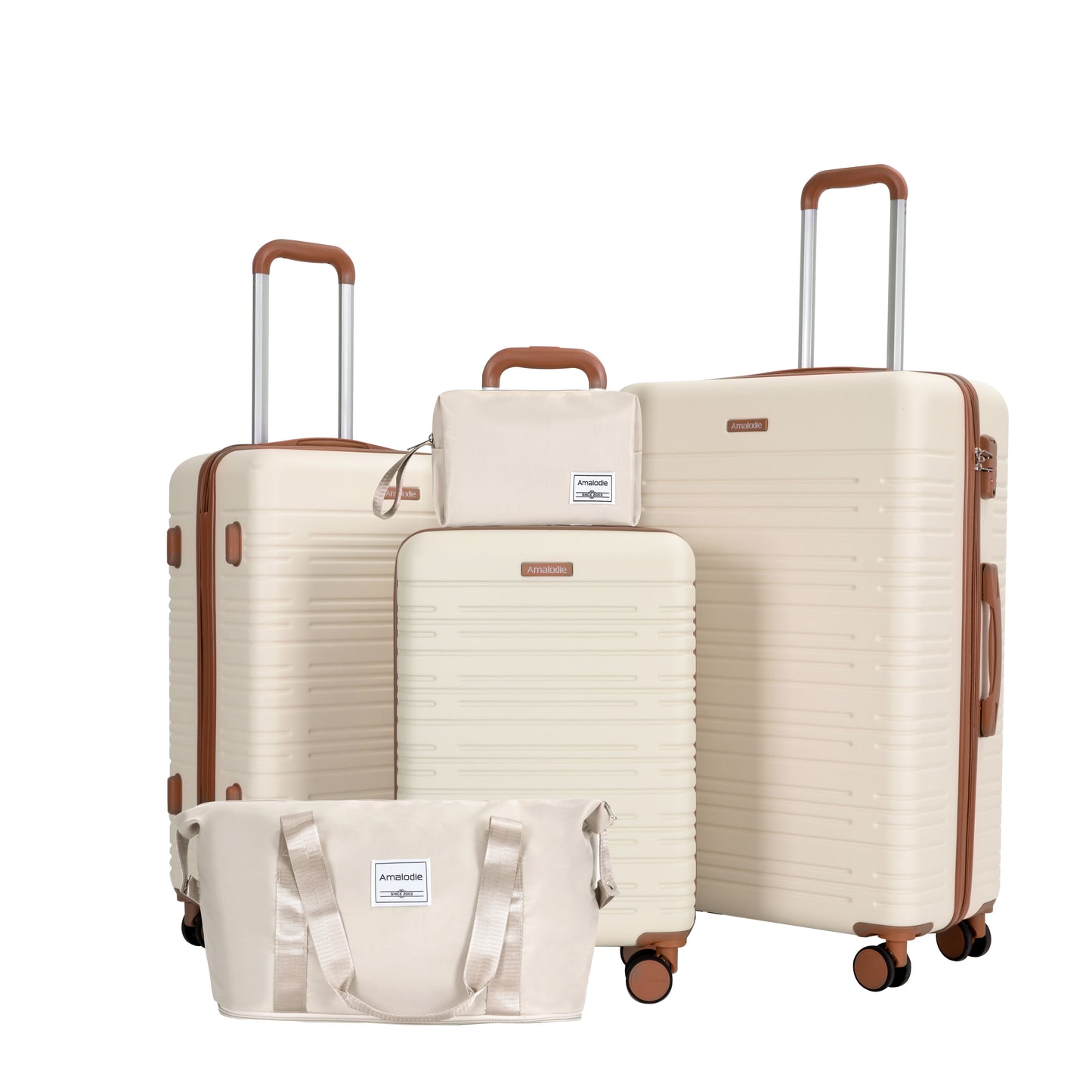 5 Piece Set Hard Case Spinner Wheels Luggage Sets With Tsa Lock