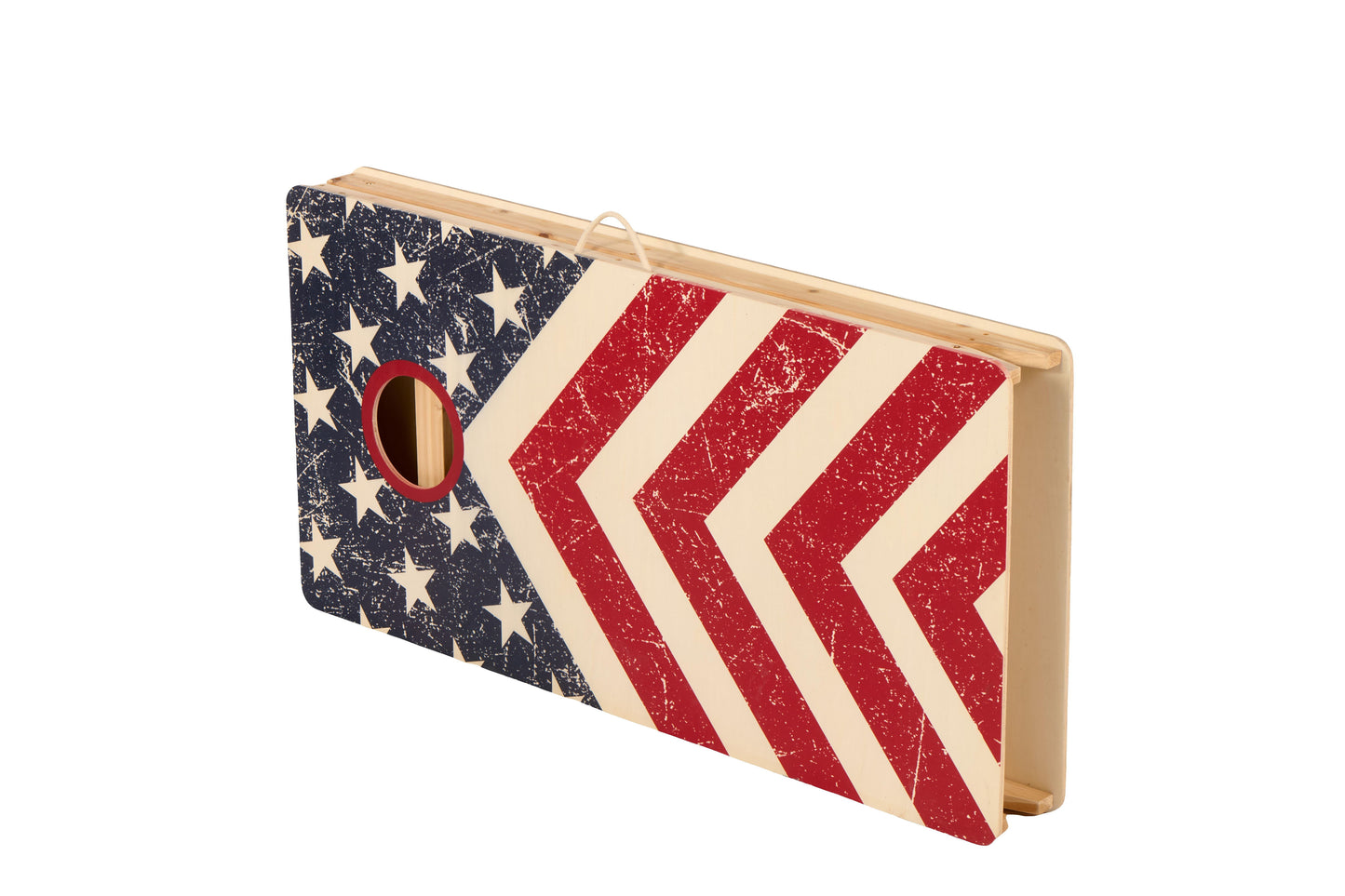 4X2 Ft Large Size Cornhole Board (Set of 2), Outdoor Game Board Set With 8 Bean Bags, Perfect For Lawn, Backyard, Beach, Park - Blue / White / Red