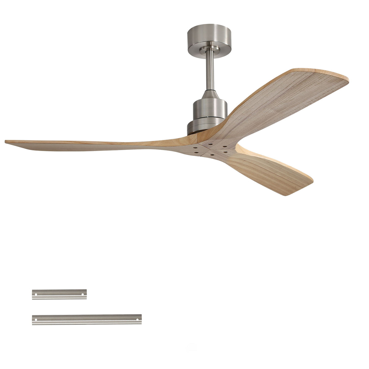 52" Outdoor Ceiling Fan With Remote Control Blades Reversible DC Motor - Brushed Nickel