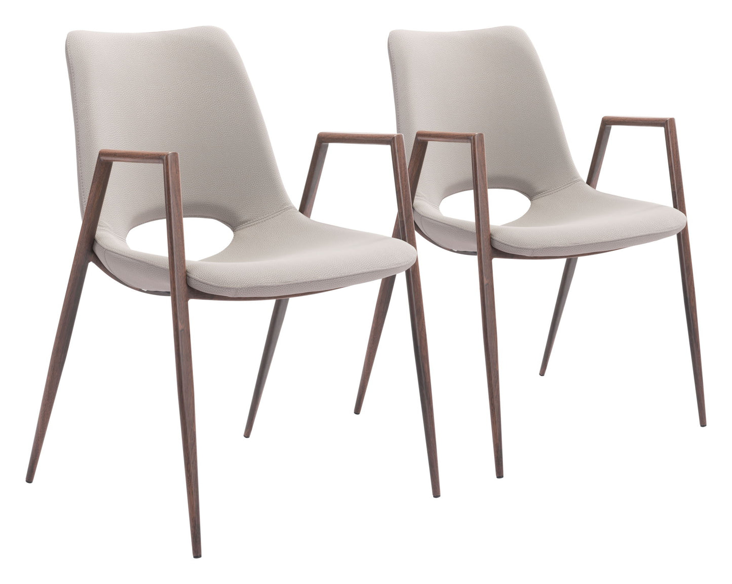 Desi - Dining Chair (Set of 2) Walnut Legs