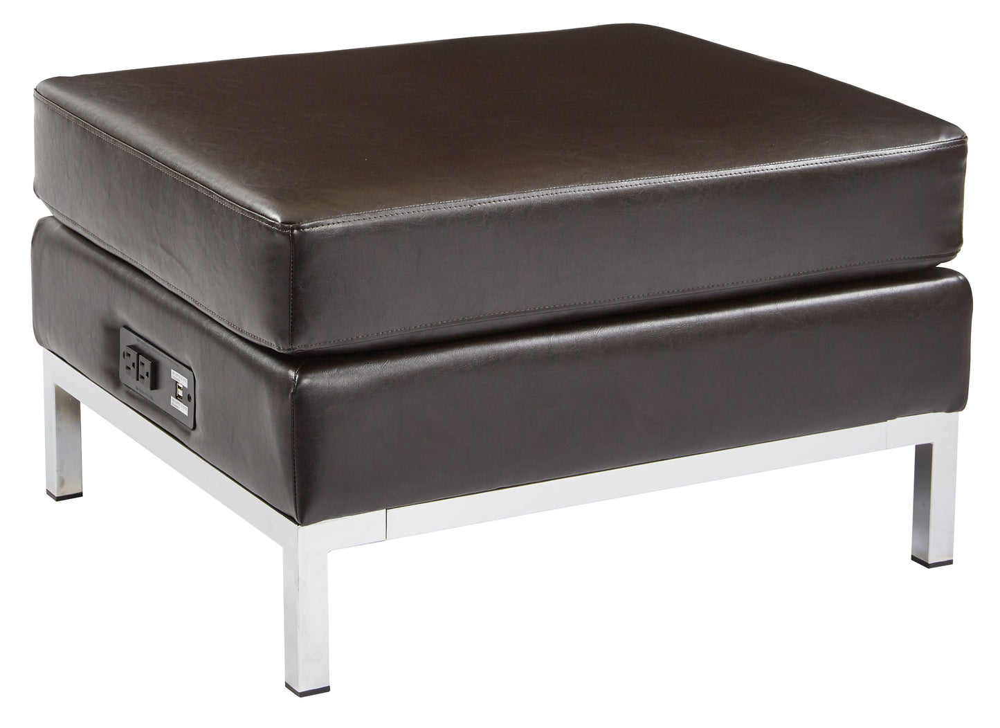 Espresso AC/USB Charging Ottoman