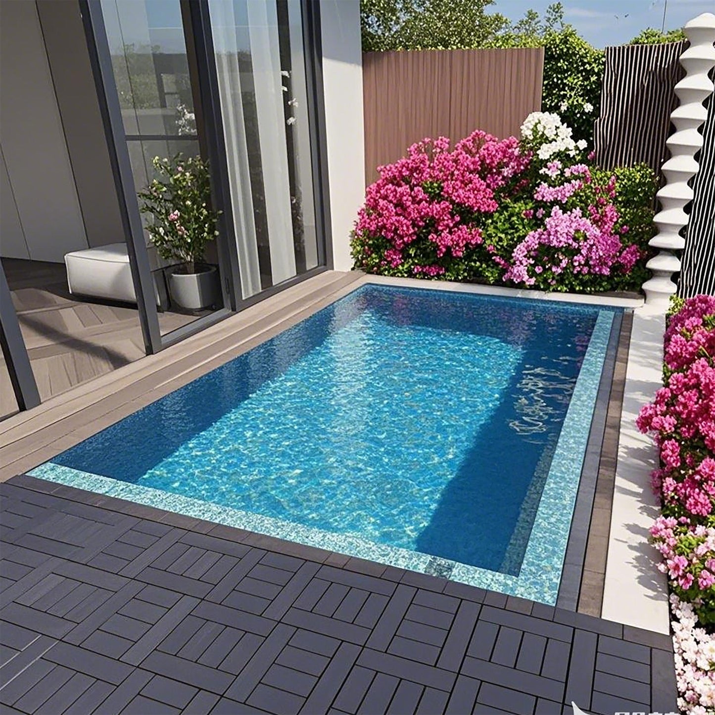 H Style Diy Module Interlocking Patio Deck Tiles