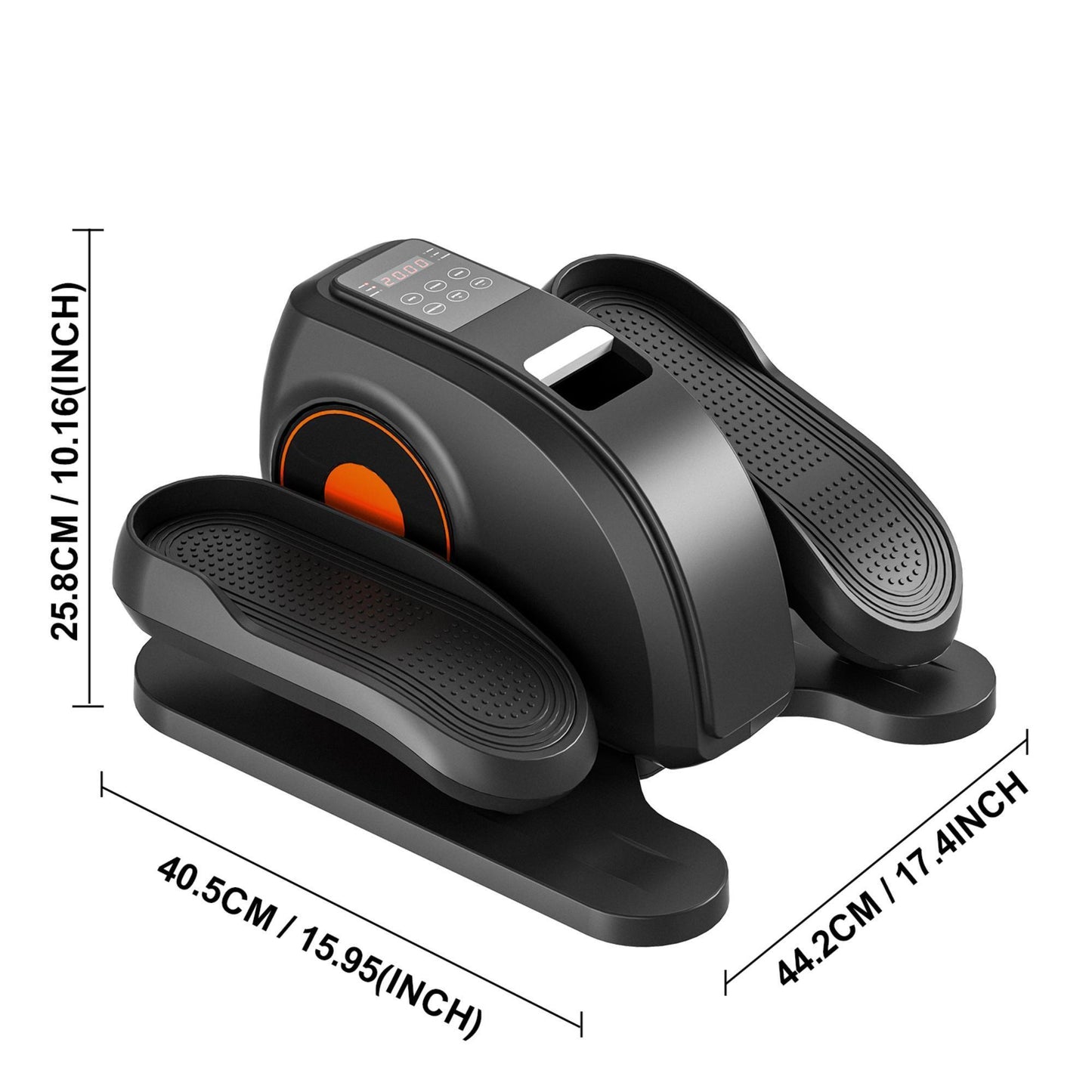 Under Desk Elliptical Machine, Quiet & Portable Electric Seated Pedal Exerciser With Remote Control & Adjustable Speeds - Black