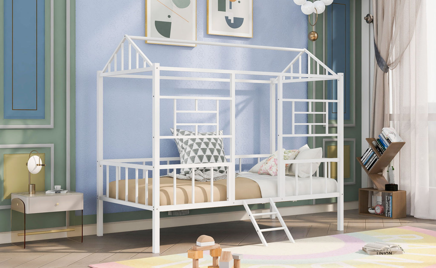 House Bed Frame With Slatted Support, No Box Spring Needed
