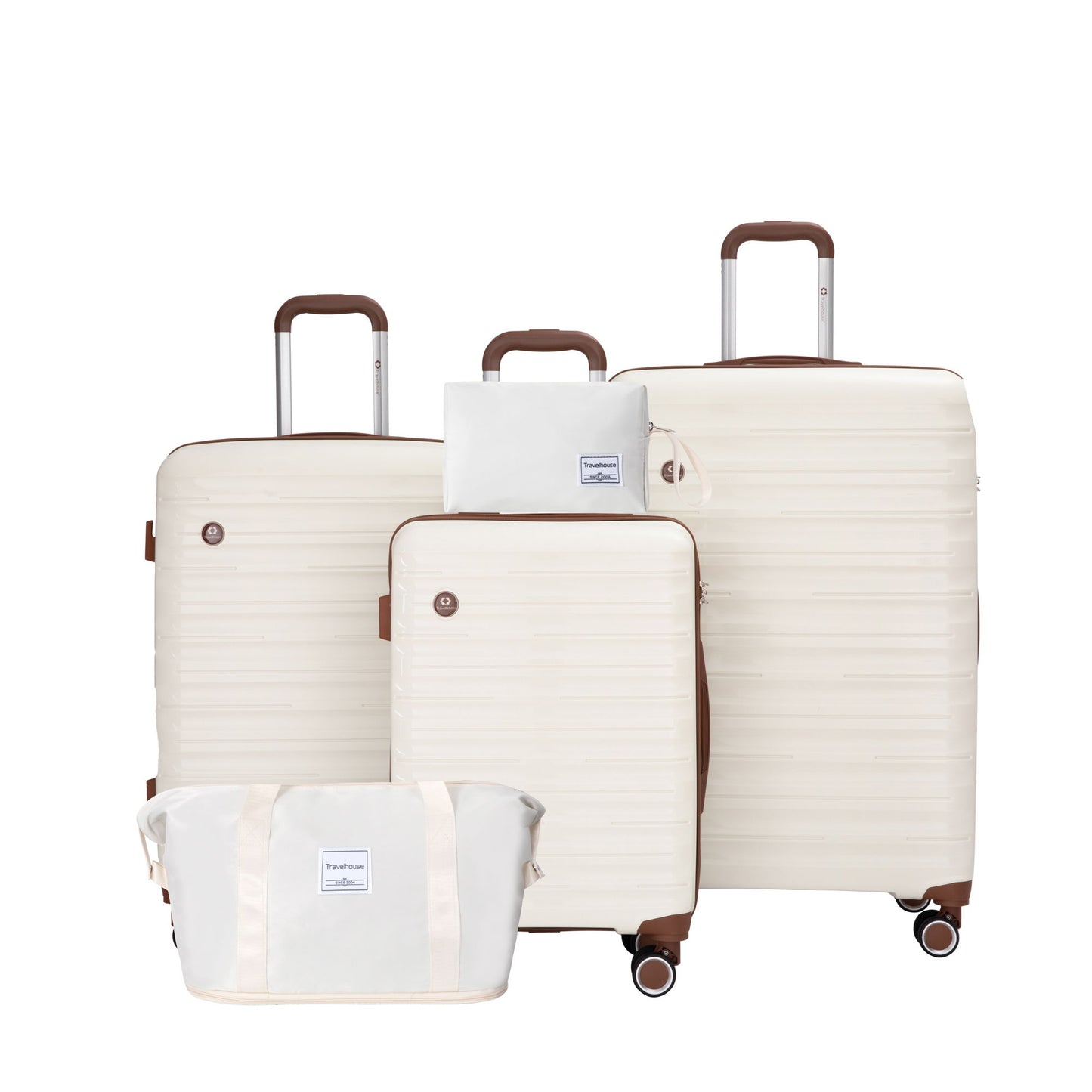5 Piece Set Hardshell Carry On Luggage Set With Tsa Lock