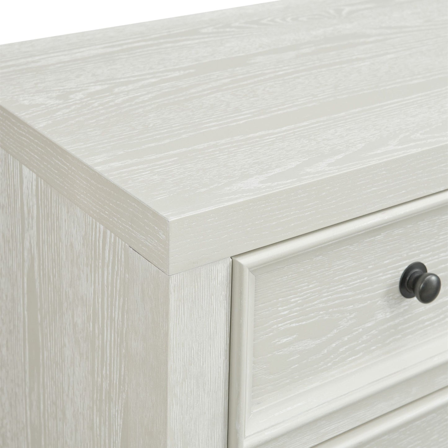 8 Drawer Dresser With Classic Framed Fronts And Smooth Glides - White