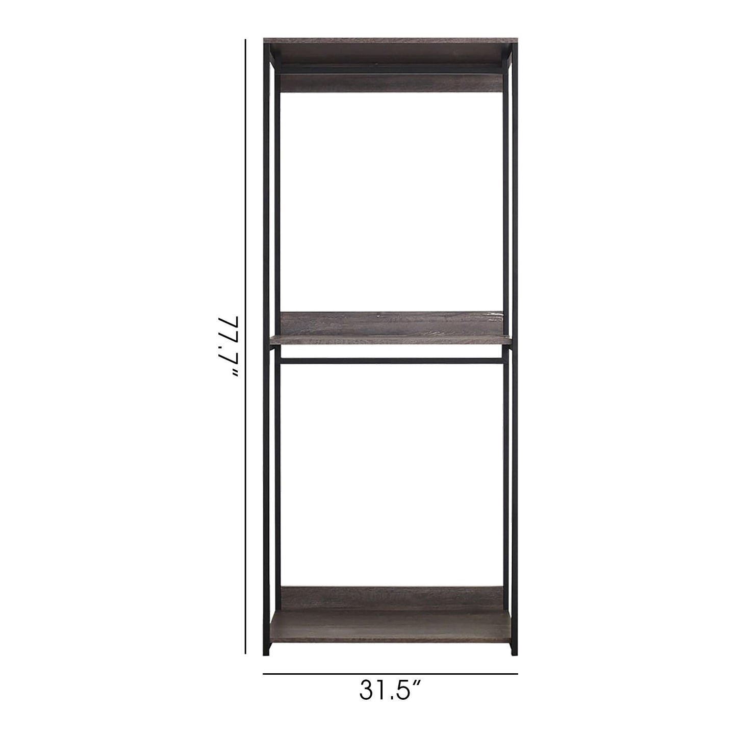 Monica - Farmhouse Industrial Wood Walk In Closet