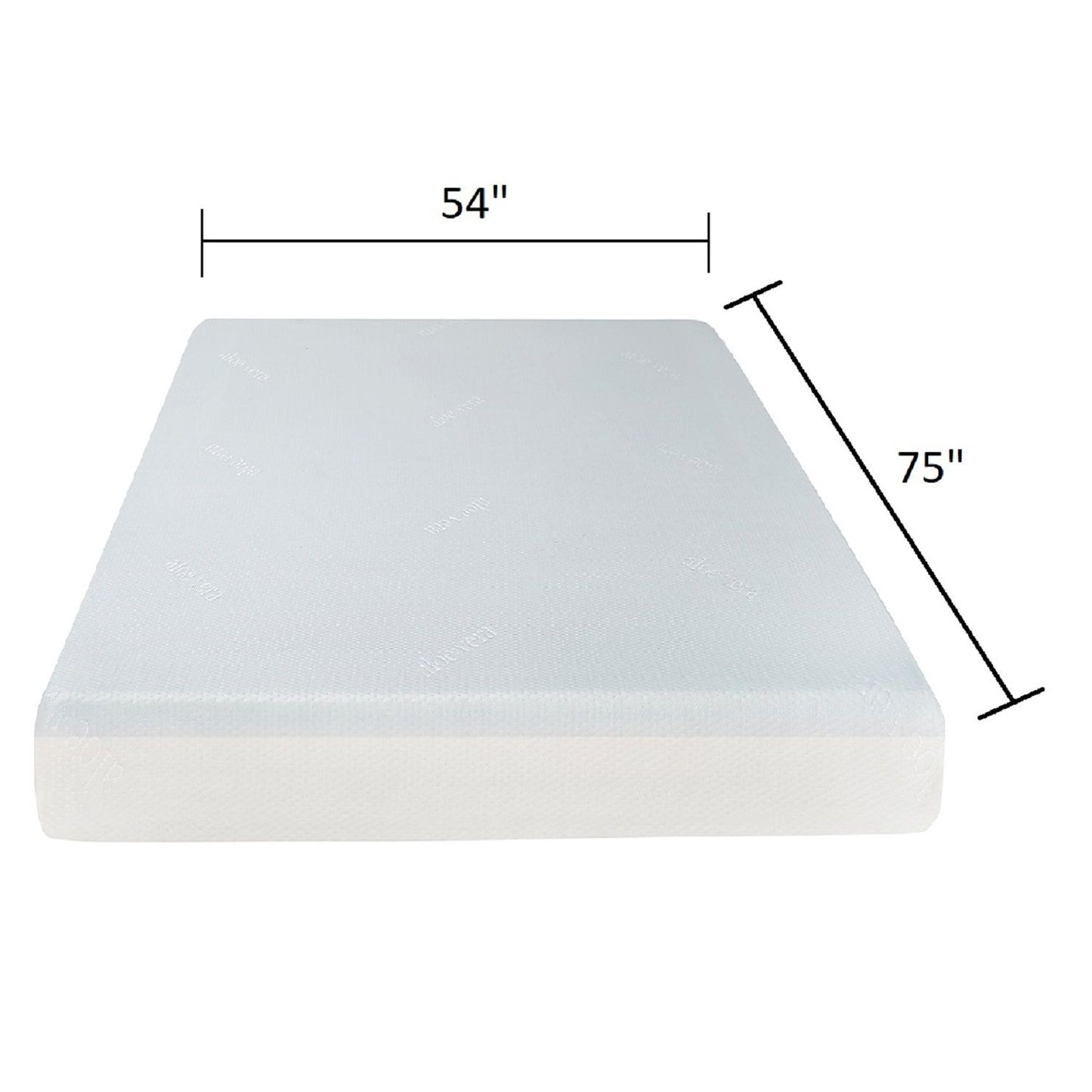 6" Firm Full Size Gel Memory Foam Mattress With Cooling Technology - White