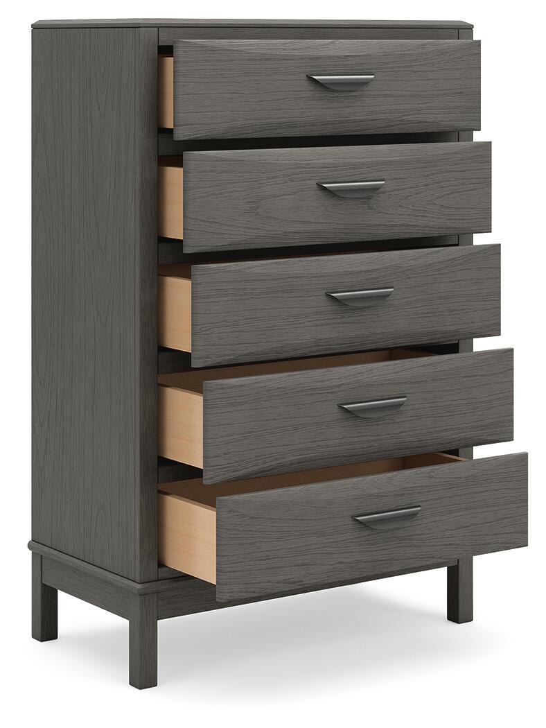 Triscanna - Five Drawer Chest - Gray