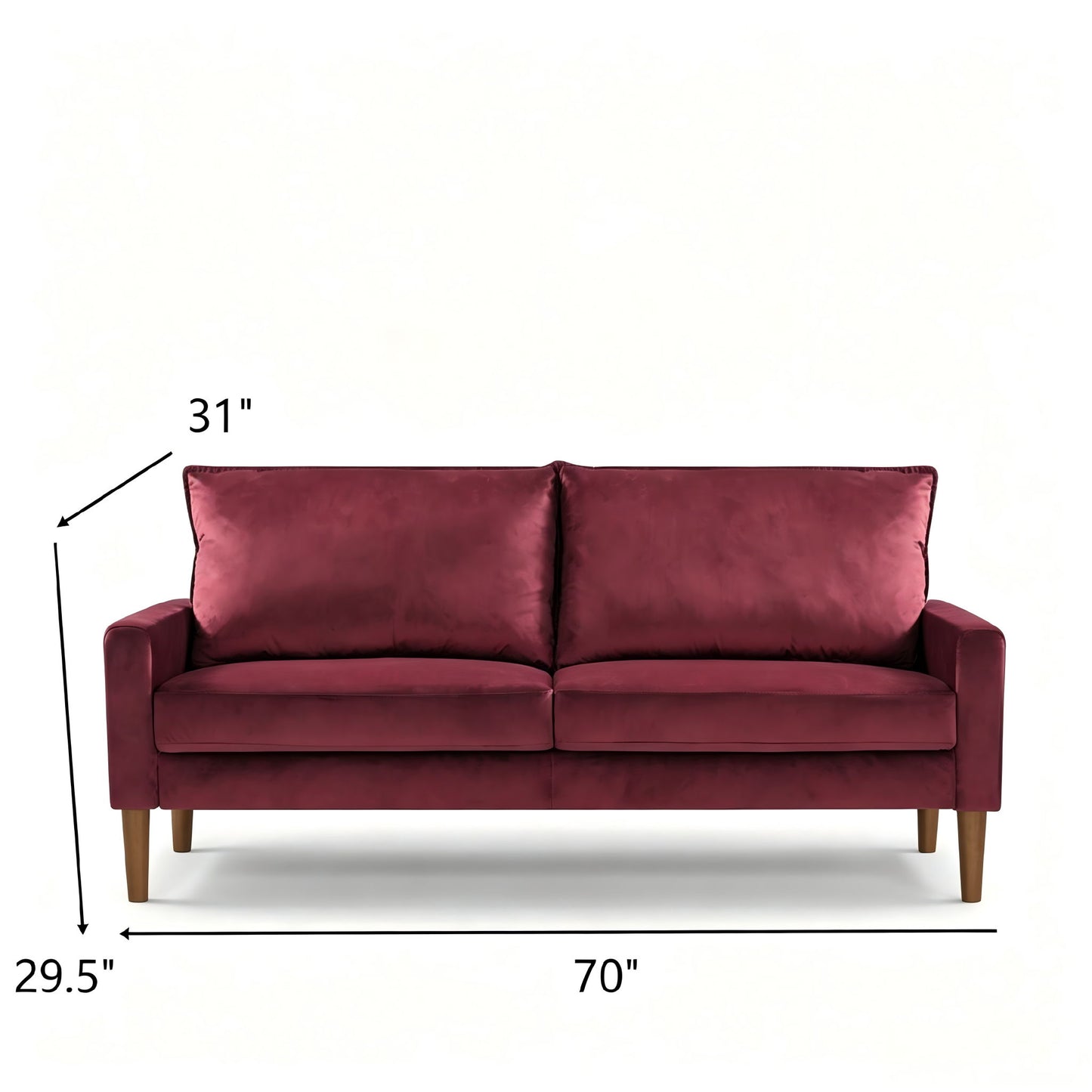 Upholstered Sofa, 3 Seater Couch For Living Room