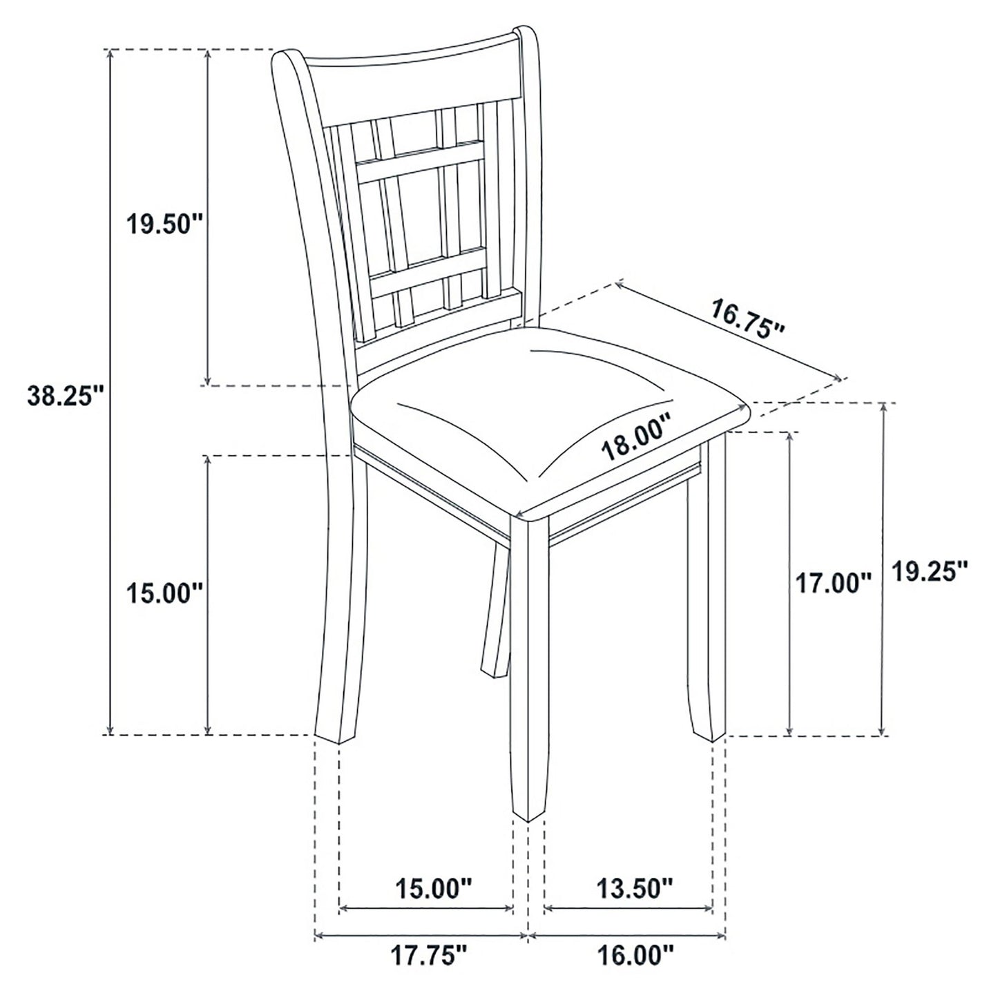 Lattice Back Side Chairs (Set of 2)