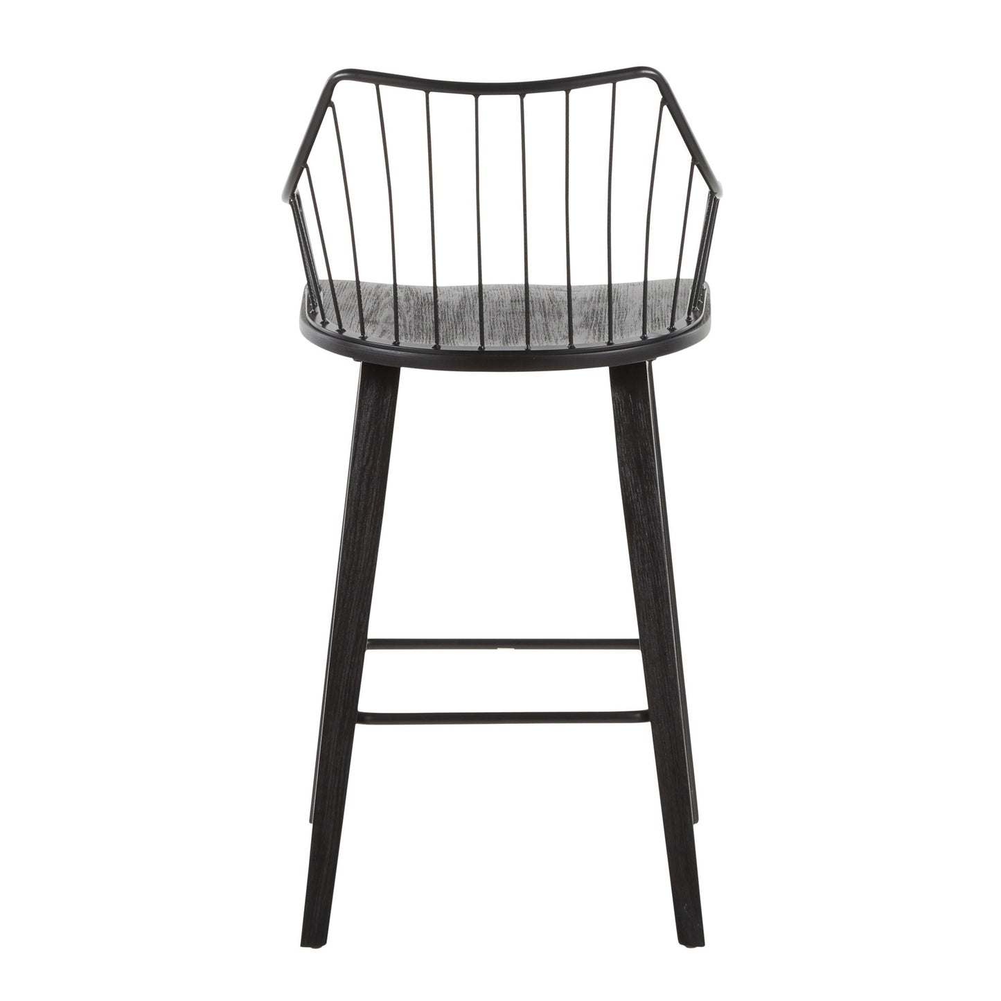 Winston - Farmhouse Counter Stool - Black