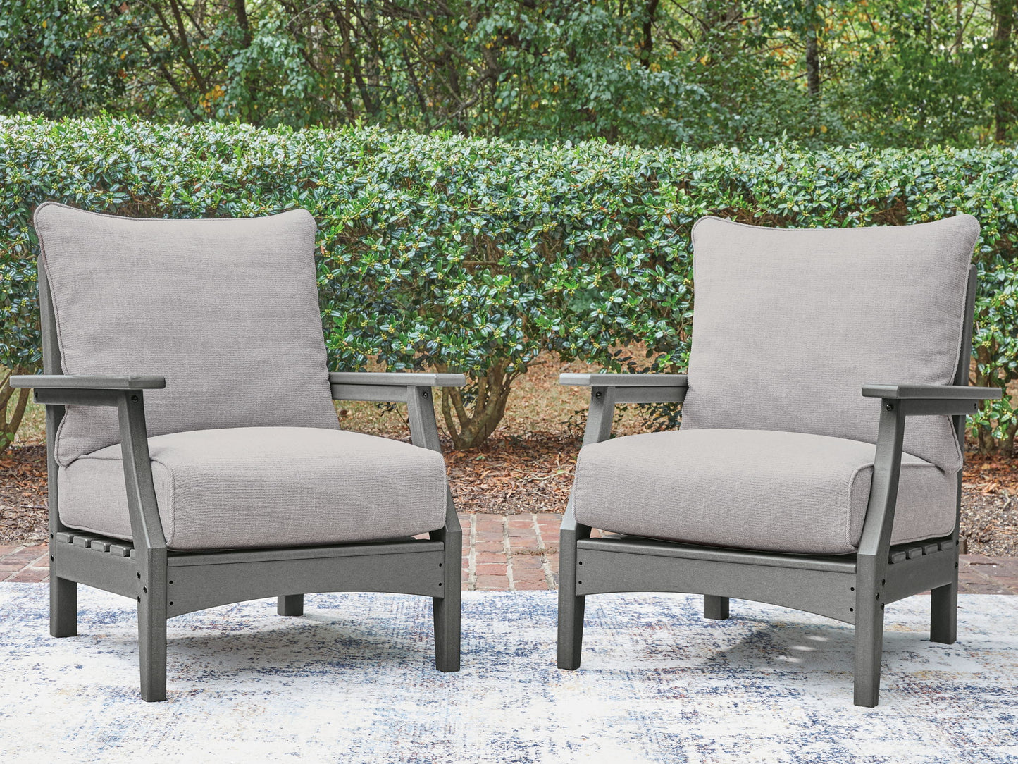 Lone View Bay - Lounge Chair With Cushion (Set of 2) - Gray