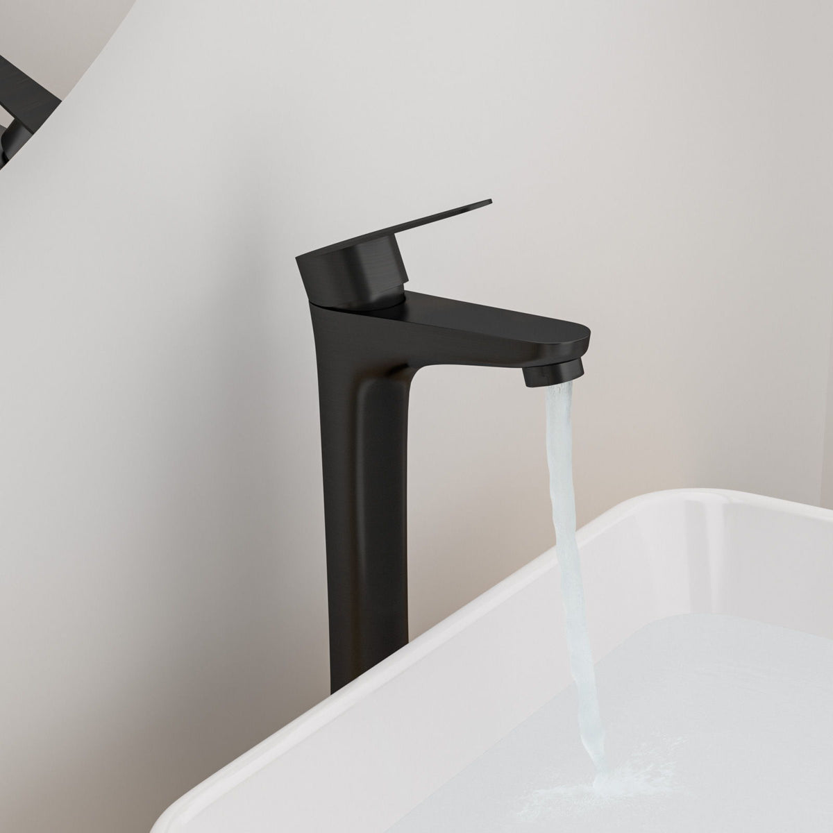 Single Handle Vessel Sink Faucet With Tall Spout For Bathroom Vanity - Oil-Rubbed Bronze