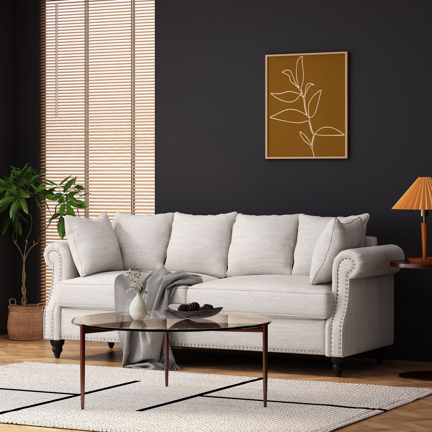 3 Seater Sofa With Elegant Design