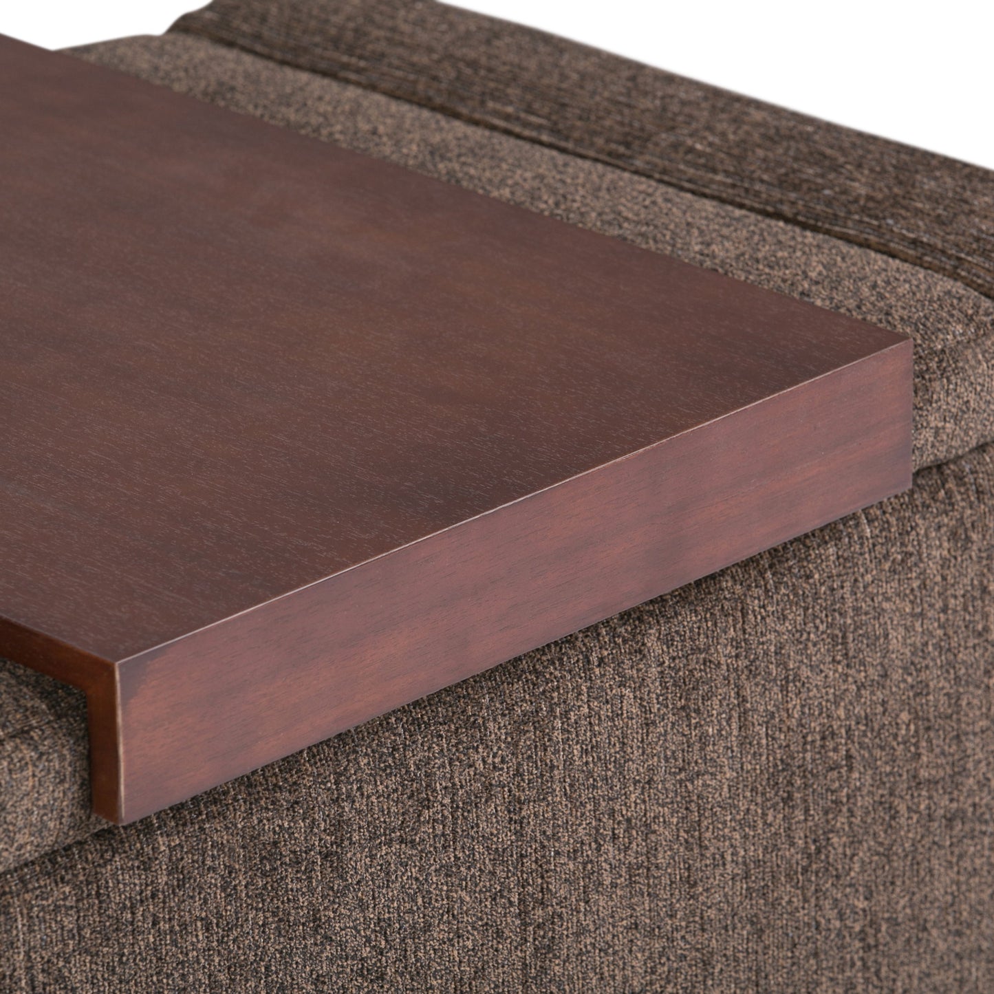 Bretton - Lift Top Storage Ottoman - Deep Umber Brown