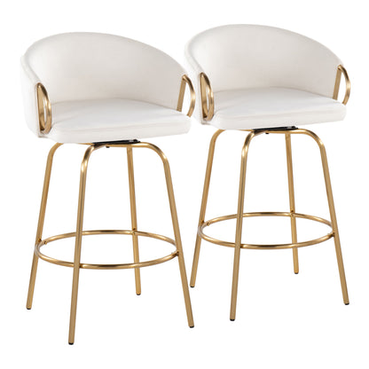 Claire - Contemporary & Glam Counter Stool (Set of 2)