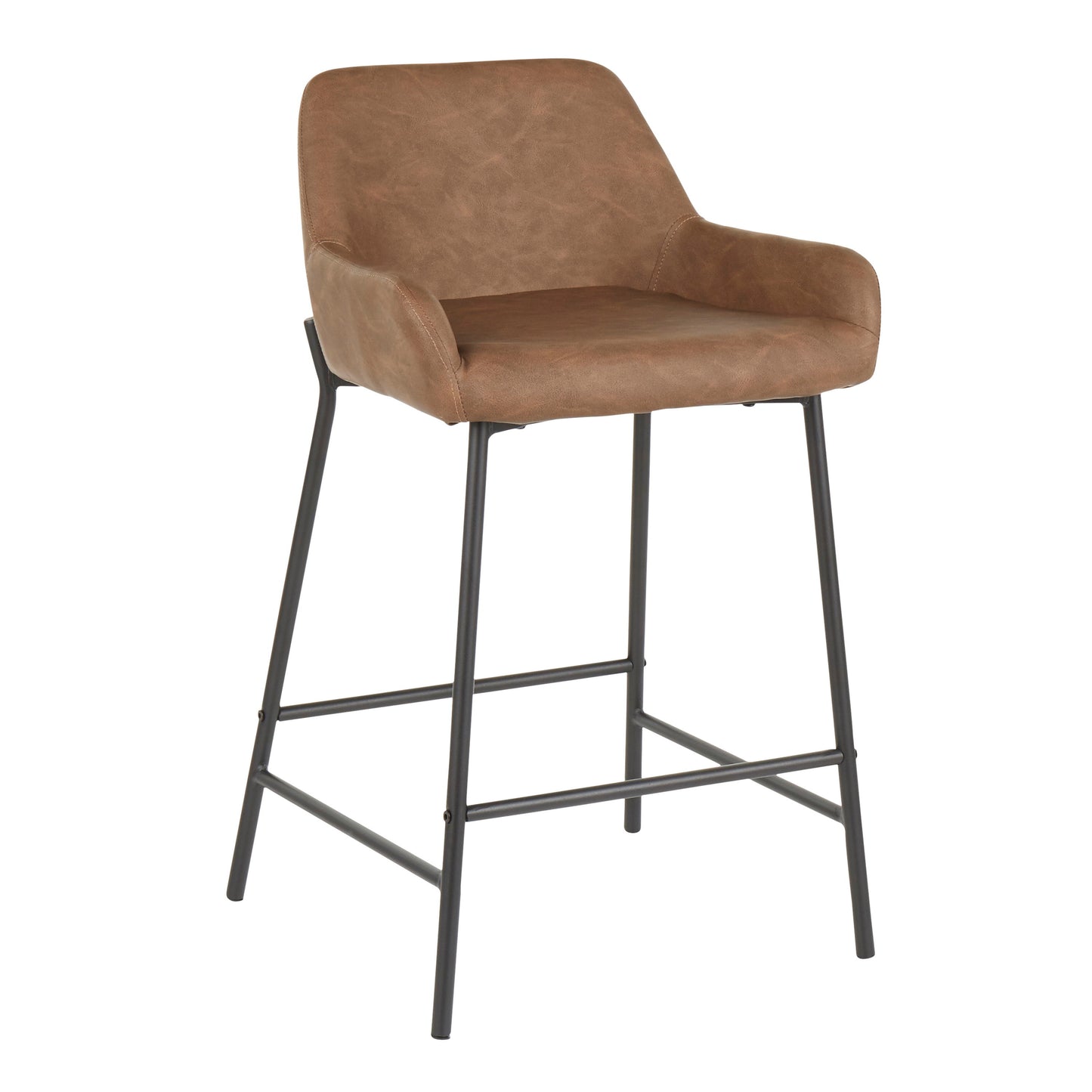 Daniella - Industrial Fixed Height Counter Stool (Set of 2)