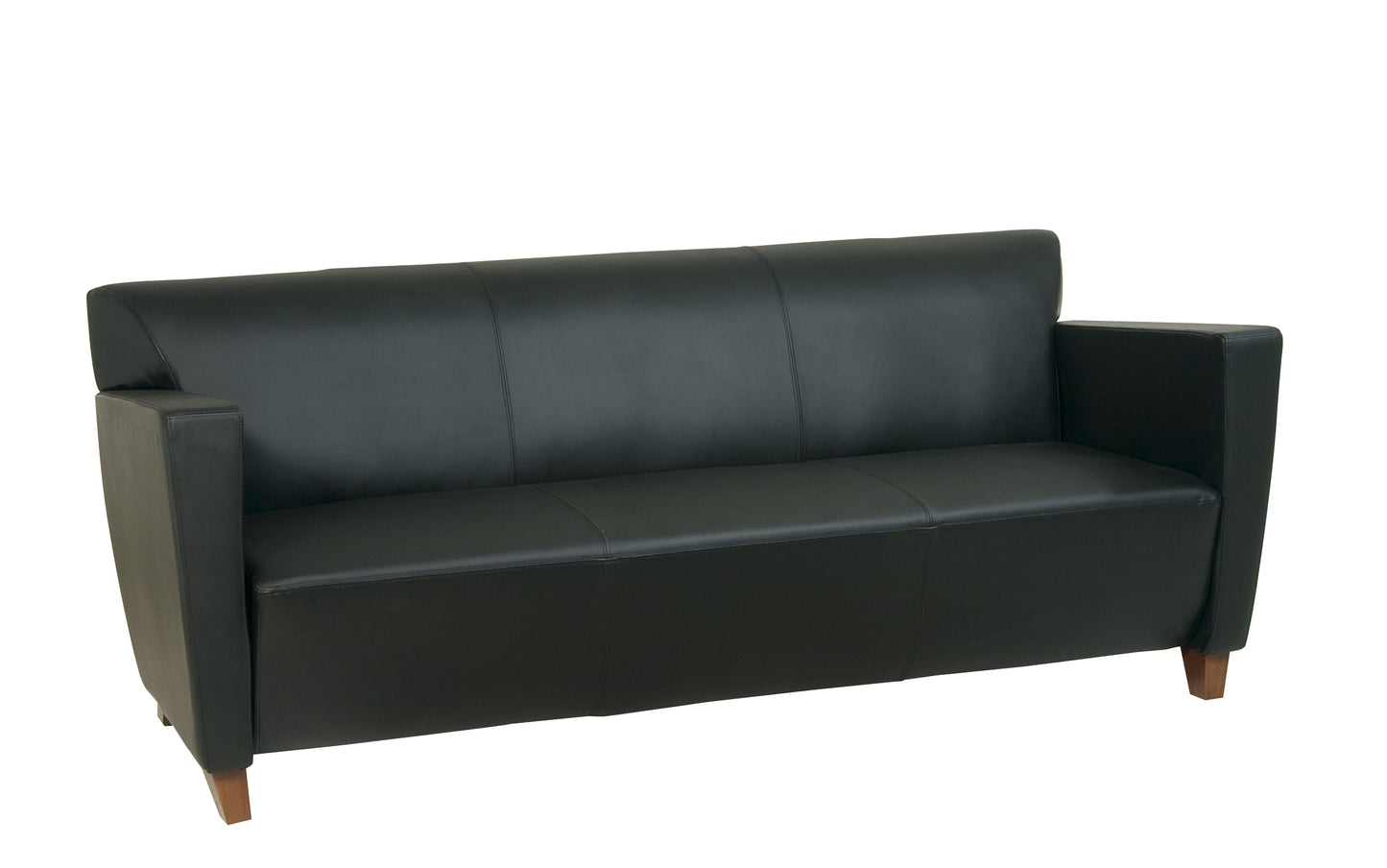 Black Bonded Leather Sofa