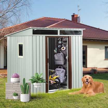 Outdoor Metal Storage Shed With Window