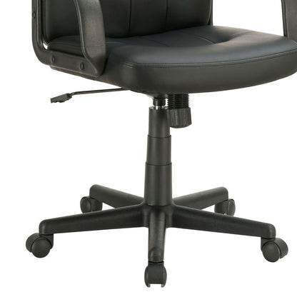 Office Chair With Casters Ergonomic Design For Workspaces - Black