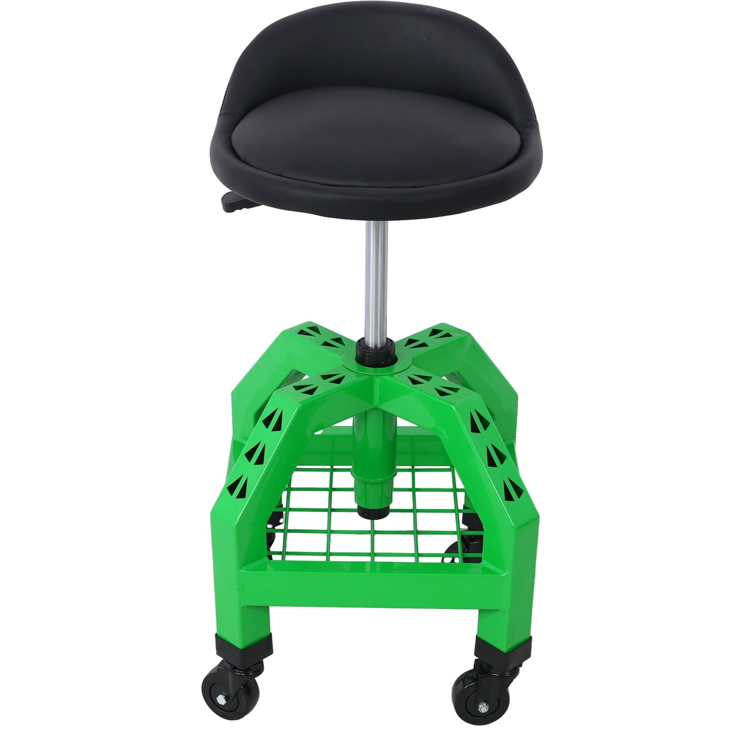 Pneumatic 360 Degree Swivel Stool, Mechanics Rolling Creeper Seat, Heavy Duty Rolling Mechanics Stool, Shop Stool With Casters