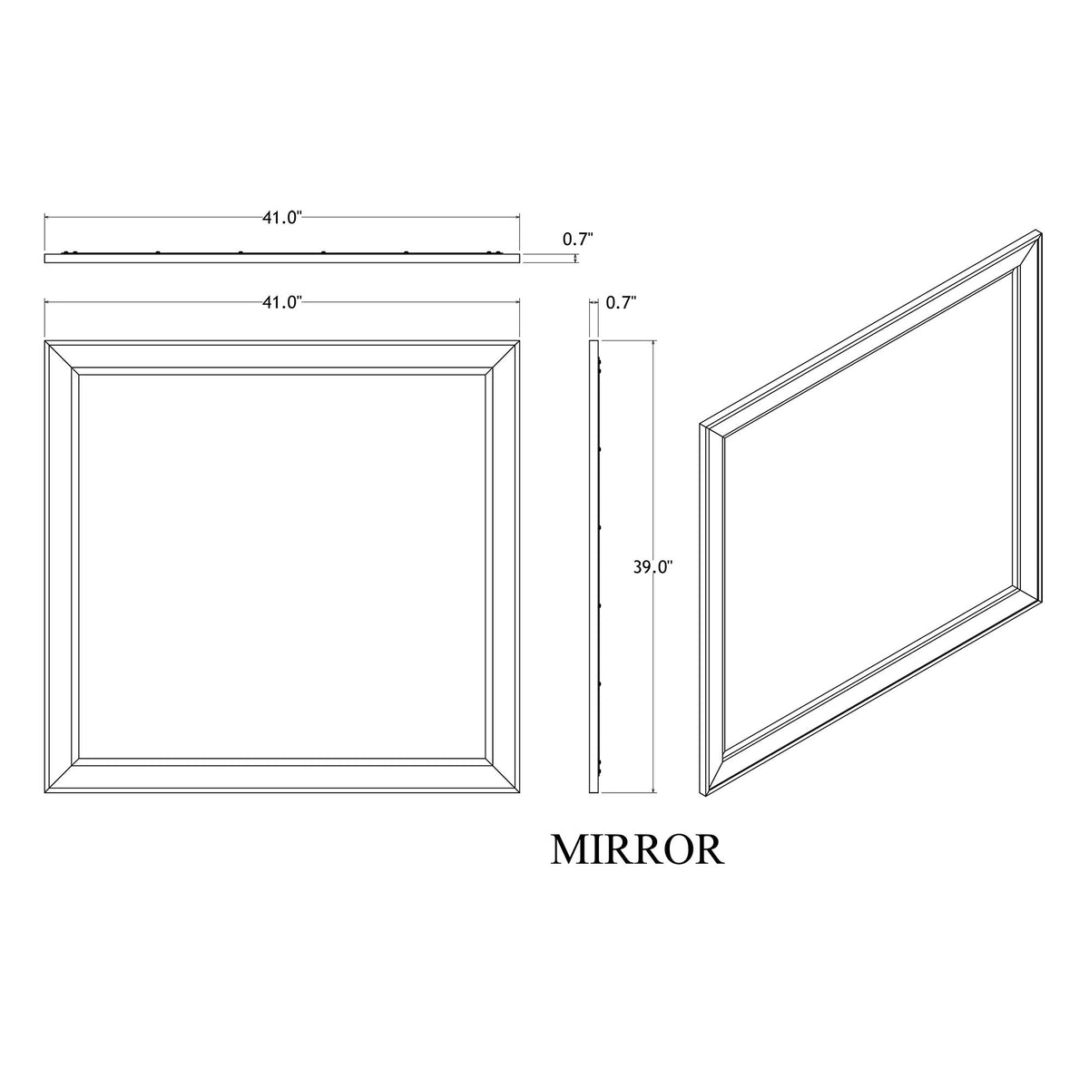 Melissa - Mirror Large Scale Mirror, Fits Matching Dresser
