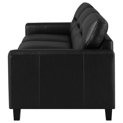 Scotland - Faux Leather Upholstered Track Arm Sofa