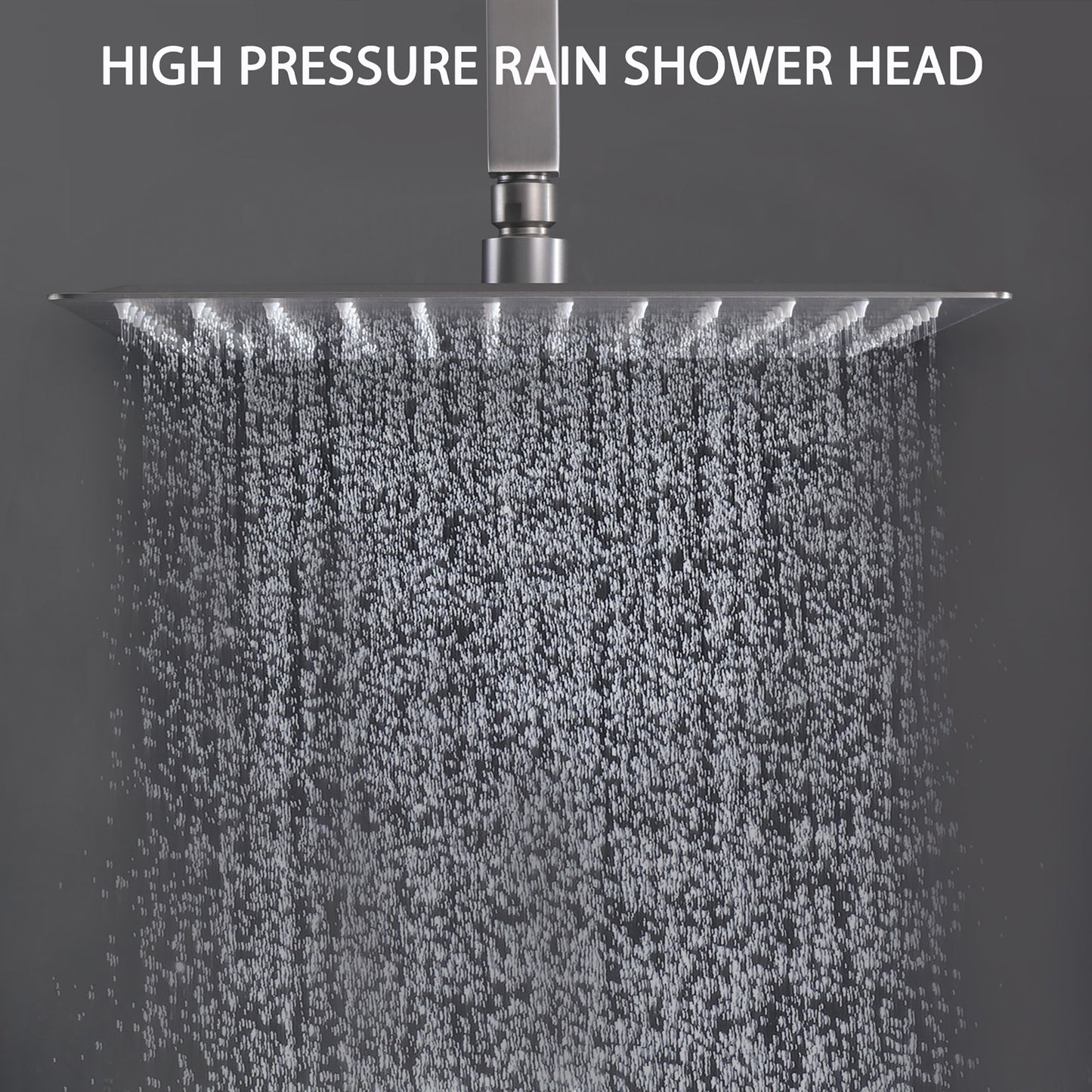 Luxury 12" Ceiling Mount Rainfall Shower System With Brass And Stainless Steel - Brushed Nickel
