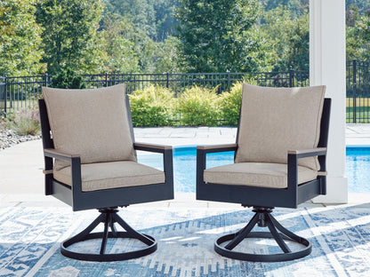 Mabry Shores - Swivel Chair With Cushion (Set of 2) - Blue