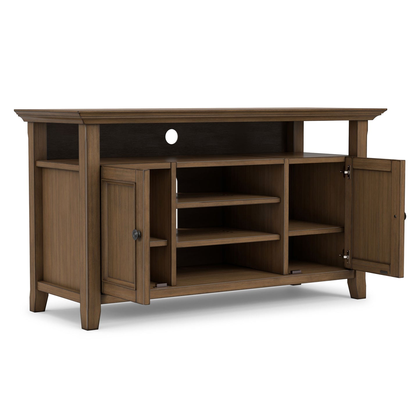 Amherst - TV Media Stand - Rustic Natural Aged Brown