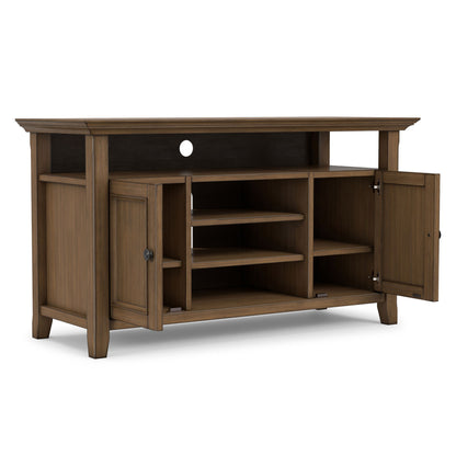 Amherst - TV Media Stand - Rustic Natural Aged Brown