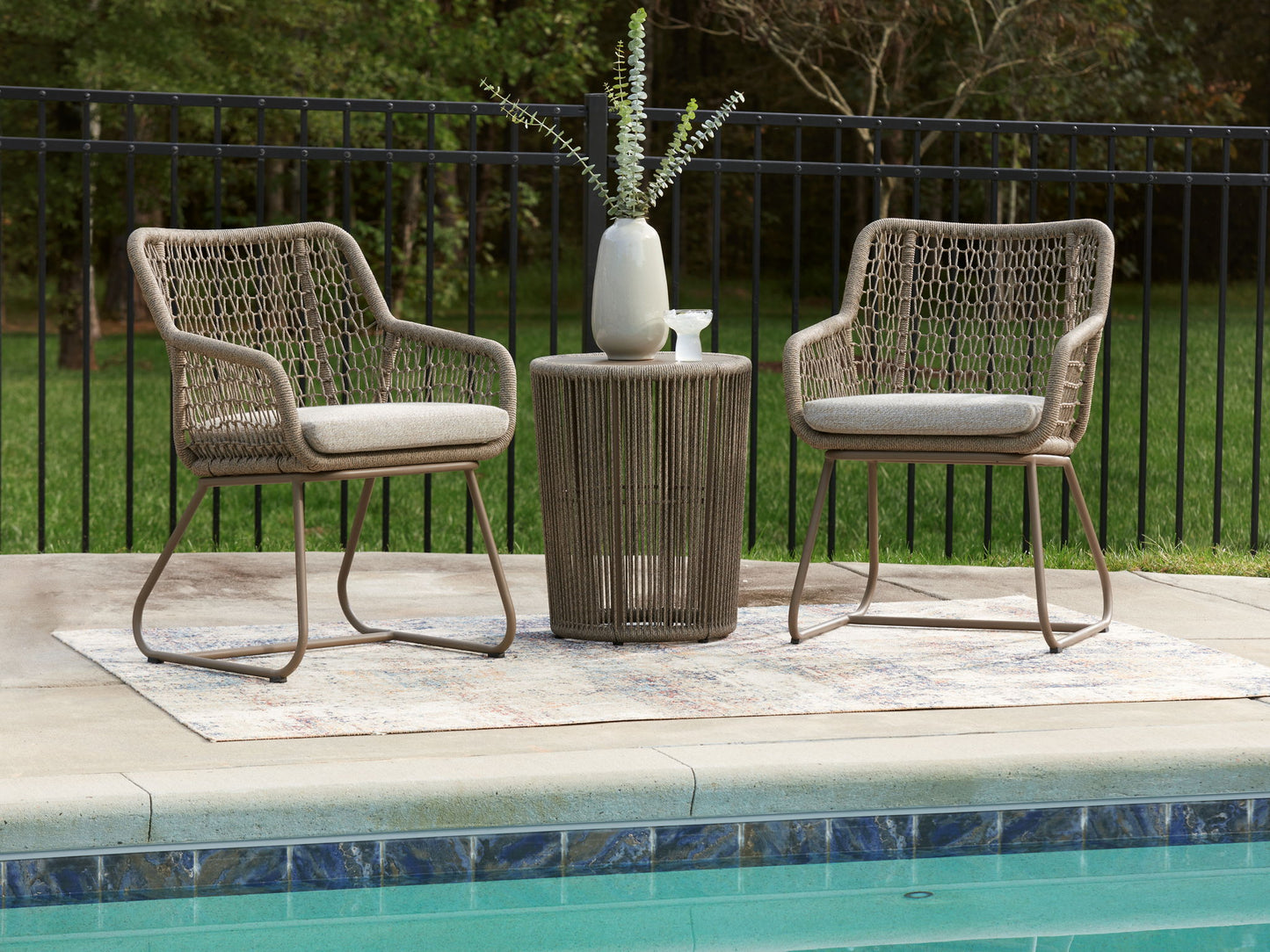 Monarch Heights - Outdoor Table And 2 Chairs (Set of 3) - Beige