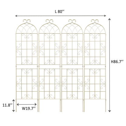 Metal Garden Rustproof Trellis For Climbing Plants Outdoor Flower Support