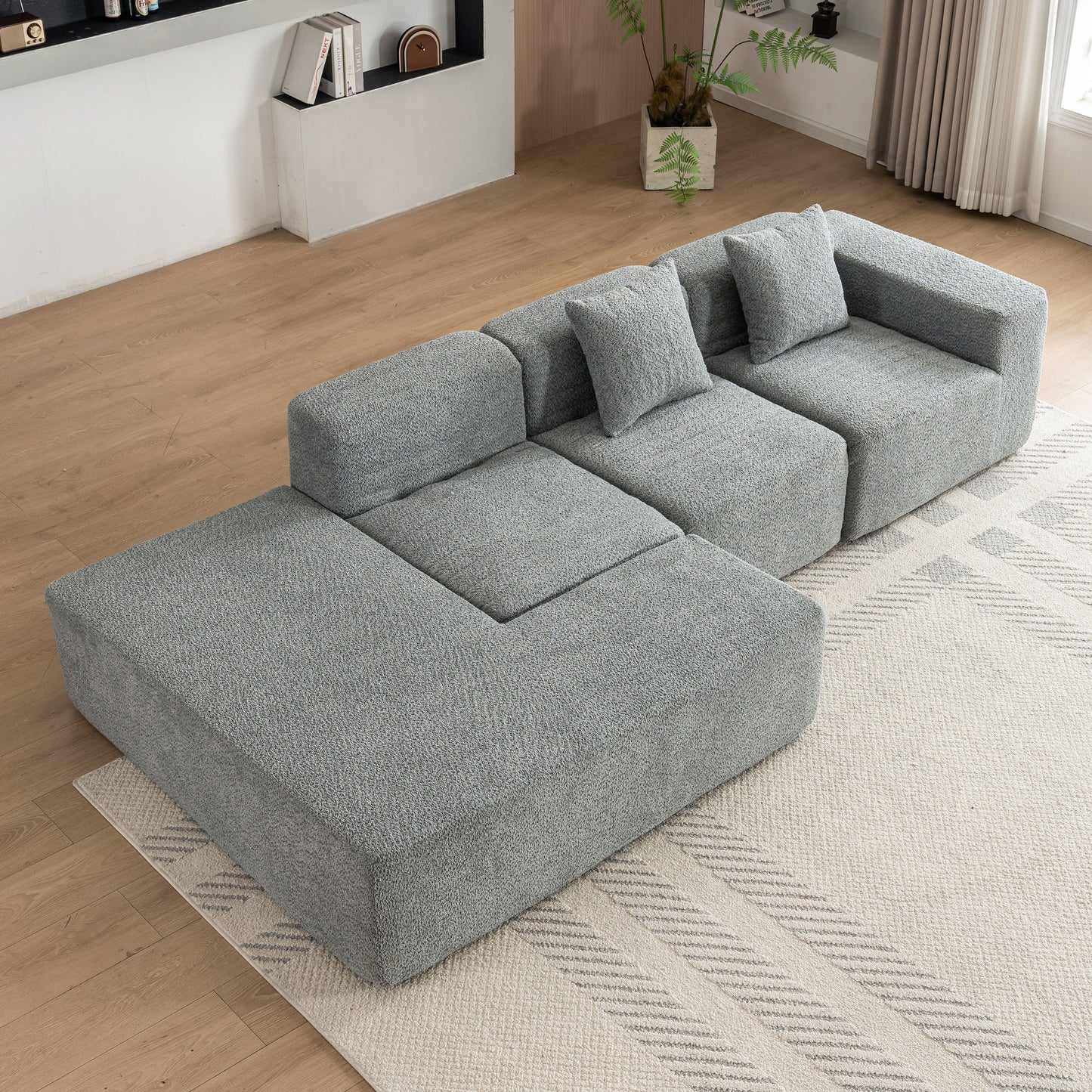 Sectional Sofa Full-Compressed Sofa Couch Free-Combined Sofa For Living Room