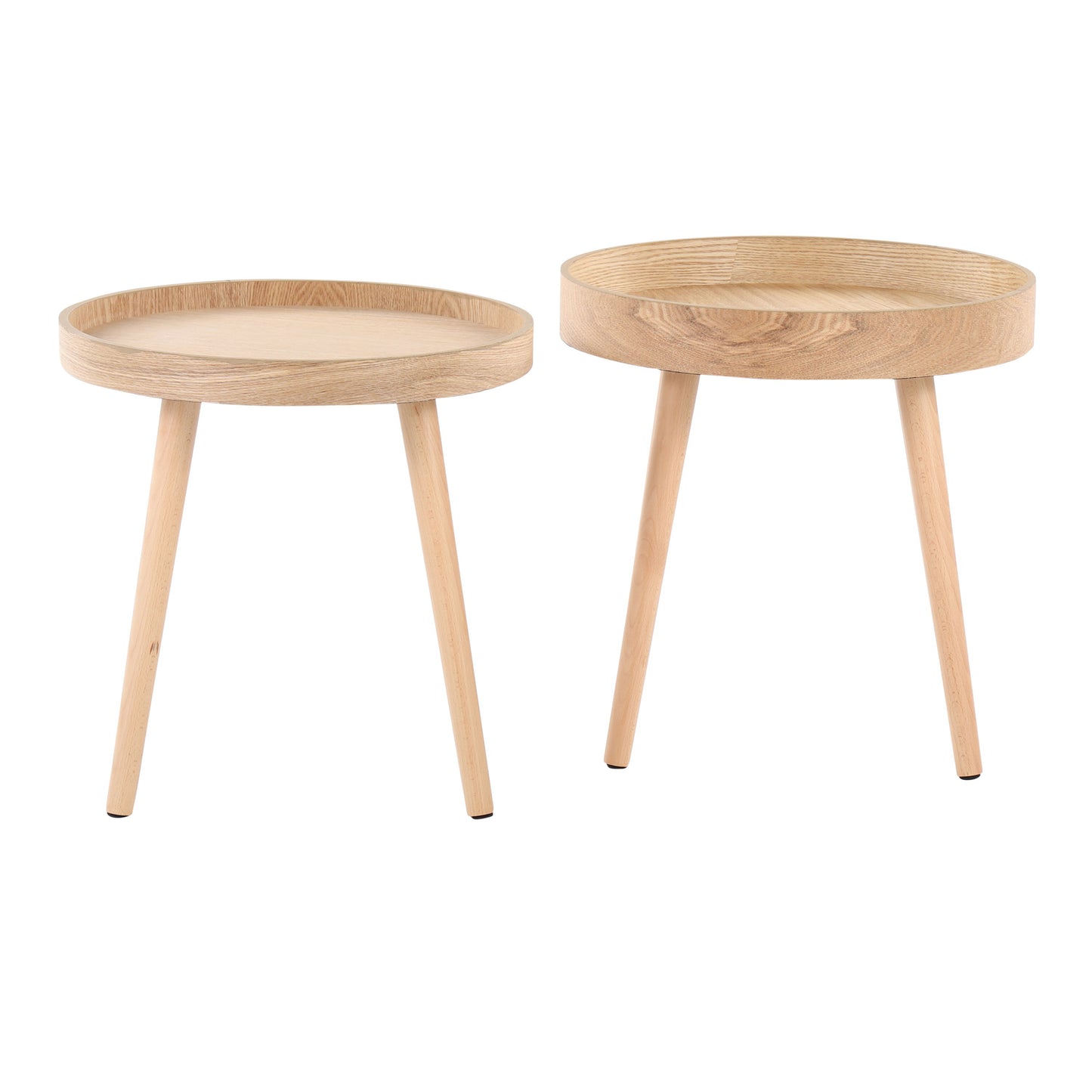 Pebble - Mid-Century Modern Side Table Set - Natural