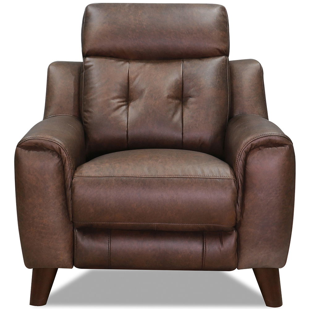 Torino - Power Headrest, Lumbar, Zero Gravity Waxy Pull Up Leather Recliner - Brown