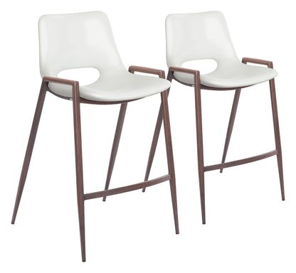 Desi - Counter Stool (Set of 2) Walnut Legs