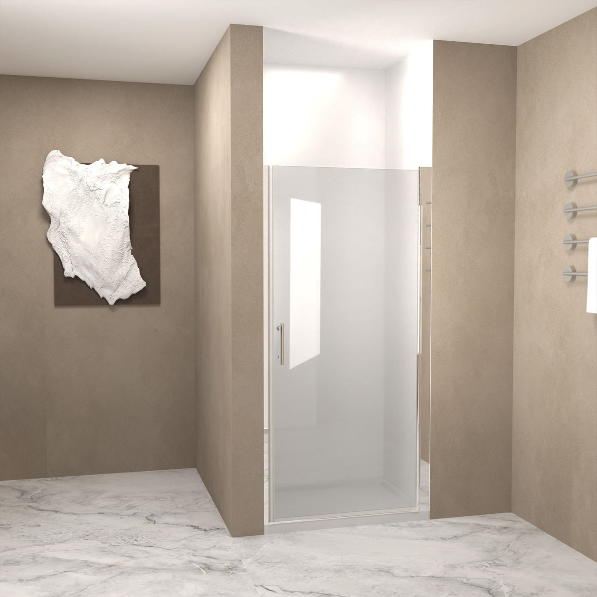Shower Door & Tempered Glass And Explosion Proof Safety Film - Brushed Nickel