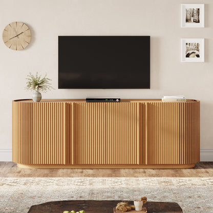 TV Stand With Fluted Tambour Style Door